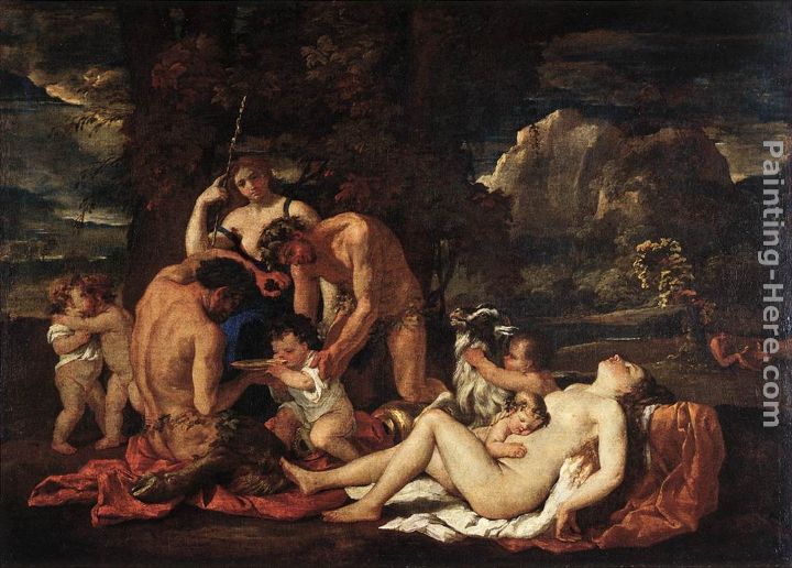 The Nurture of Bacchus painting - Nicolas Poussin The Nurture of Bacchus art painting